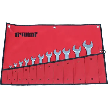 Ruční nářadí Triumf klíče ploché 6 - 32 mm, sada 12 dílů, v textilním obalu - 100-00571