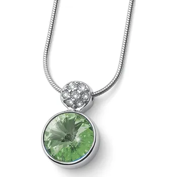Náhrdelník Oliver Weber Oslnivý náhrdelník s zeleným krystalem Wake 12267 214 + 2 měsíce na vrácení zboží