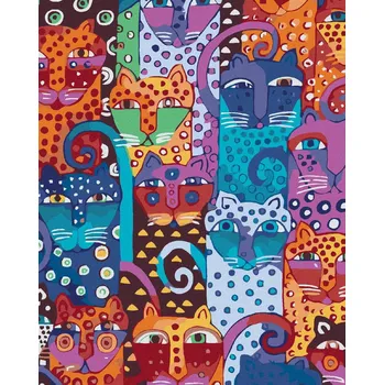 Zuty Divoké kočky bez rámu 40 x 50 cm