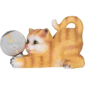 Zahradní dekorace Dekorace Strend Pro Garden, koťátko, 26x12,50x15 cm, polyresin, solární