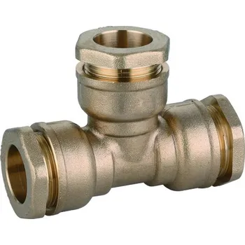 Fitinka PE mosazná spojka T-kus na polyetylénové trubky (polyš) - 32x32x32 4801