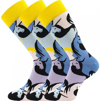 Pánské ponožky ponožky Twidor - balení 3 páry 39-42 (26-28) jednorožci