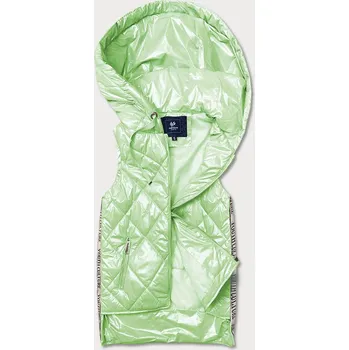 Lesklá dámská vesta v mátové barvě (AG3-02) odstíny zelené L (40)