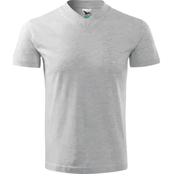 Pánská móda Malfini Heavy V-neck 160 Unisex triko 102 světle šedý melír M