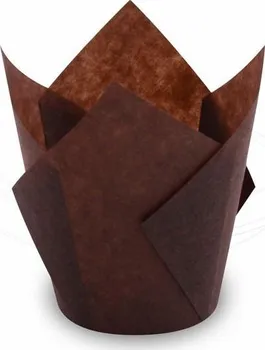 WIMEX Tulip Cukrářský košíček hnědý 5 x 8,5 cm 100 ks