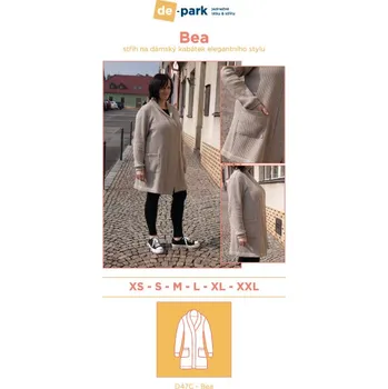Dámský kabát Papírový střih - Bea vel. XS-XXL