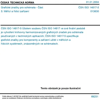 ČSN ISO 14617-5 - Grafické značky pro schémata - Část 5: Měřicí a řídicí zařízení - Tisk