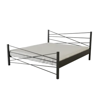 Postel Kovová postel LINE Povrchová úprava: stříbrná RAL 9006, Rozměr: 160 x 200 cm