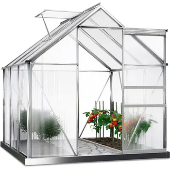 Skleník Focus Garden Zahradní skleník 1,9 x 1,9 m PC 3,8 mm stříbrný