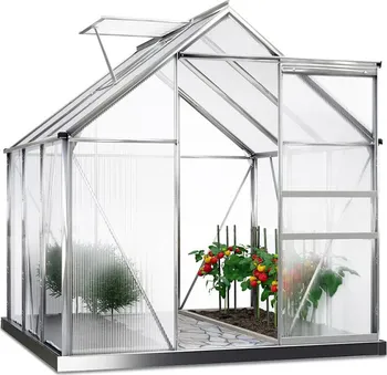 Skleník Focus Garden Zahradní skleník 1,9 x 1,9 m PC 3,8 mm stříbrný