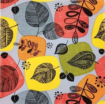 Karetní hra Pestrobarevné listy , perokresba