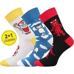 Dětské ponožky Lonka DEVIL - 1 balení 3 různé ponožky 29-31 (43-46) mix