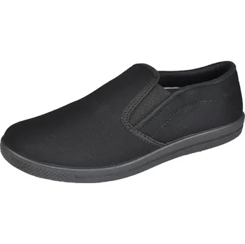 Chlapecká obuv Plátěnky tenisky slip on Skarpol LEX 141-4 černé s koženou stélkou velikost: 46