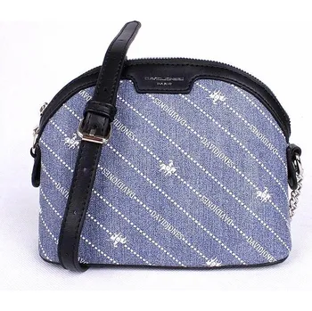 Malá pevná džínově modrá crossbody kabelka David Jones CH21050
