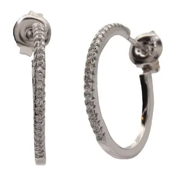 Náušnice Stříbrné náušnice kamenové kroužky