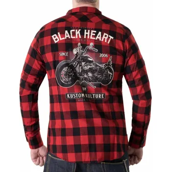 Pánská košile košile pánská BLACK HEART - MOTORCYCLE - RED - M
