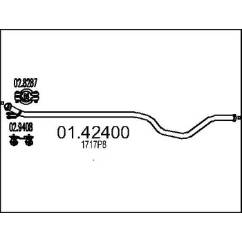 Výfuková trubka Výfuková trubka MTS 01.42400