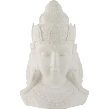 Bílá dekorace hlava Buddha - 56*41*84 cm