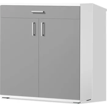 Botník Nabytekmorava Botník do předsíně PR 14 ZÁSUVKA barva lamina: BÍLÁ/ ŠEDÁ