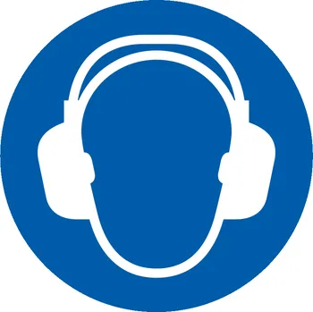 Použij ochranu sluchu ISO 7010 samolepící vinylová fólie 100 x 100 mm