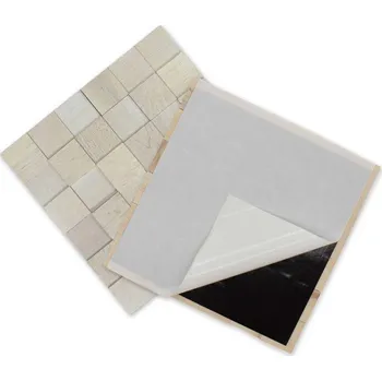 Obklad Wodewa DUB ARKTICKÝ 50, samolepící panel 300 x 300 (0,09 m²) - dřevěná mozaika 3D Broušený - olejovaný NA SAMOLEPÍCÍM PODKLADU