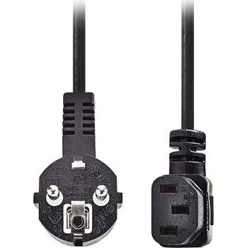 Držák monitoru NEDIS napájecí kabel 230V/ přípojný 10A/ úhlový konektor IEC-320-C13/ úhlová zástrčka Schuko/ černý/ 2m