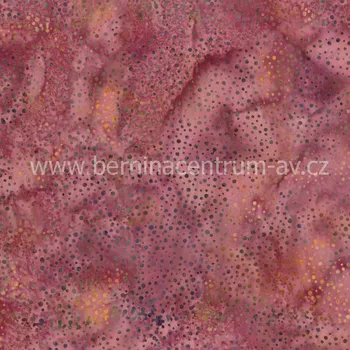 Hoffman 3019-026 bali batika puntík růžová bavlněná látka patchwork