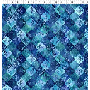 US In The Beginning 999-565 Haven vícebarevná bavlněná látka patchwork