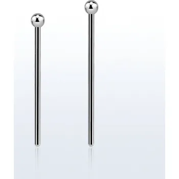 Piercing Piercingate Piercing do nosu PNO00275 - Délka tyčky: 19 mm, Kuličky: 2 mm, Průměr tyčky: 0,8 mm
