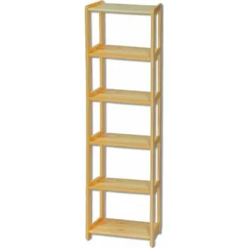 Obývací stěna Regál RG121 povrchová úprava Bezbarvý přírodní lak šířka regálu 60