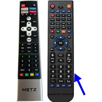 Dálkový ovladač Metz 50MUC7000Z dálkový ovladač náhradní