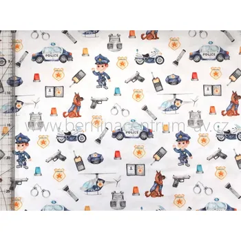 EU 999-433 policista vícebarevná bavlněná látka patchwork