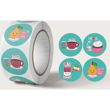 samolepka 500 ks motivačních samolepek pro děti - Jídlo