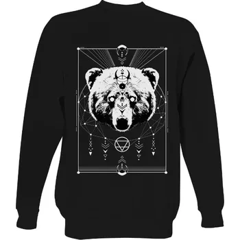 Pánská mikina Mikina bez kapuce Unisex s potiskem Psycho medvídek - mikina pánské