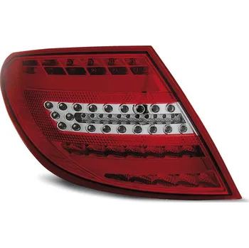 Zadní světlomet TUNING-TEC Zadní světla Mercedes Benz W204 C-Klasse 07-10 - krystal/červené LED