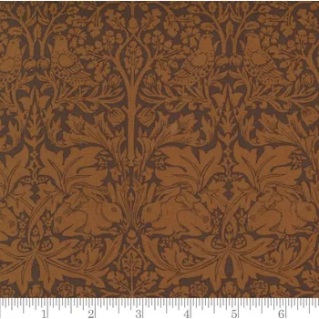 Moda William Morris Best 836319 hnědá bavlněná látka patchwork