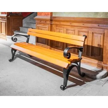 Zahradní lavice PROFICITY Zahradní lavička retro - Vídeň Schonbrunn s podloketníky Barevná kombinace: Teak