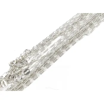 Řetízek Stříbro řetízek Figaro 60cm Ag 925/1000 + Rh (cca 2,8g)