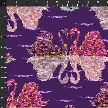 US 999-602 Tiffany Swan lake bavlněná látka patchwork