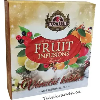 Čaj BASILUR Fruit Infusions Assorted vánoční přebal 40 sáčků