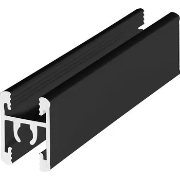 Nábytkové kování - ALUPROFIL dělící H25/10 mm 3,00 m černý mat