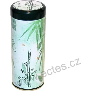 Dóza na potraviny BAMBUS zelená plechová dóza na čaj 3015 bambusové traviny 450ml