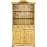 RG704 dřevěná rustikální knihovna z přírodní borovice Drewmax (Povrch přírodní vosk!)