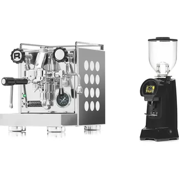 Kávovar Rocket Espresso Appartamento, white + Eureka Helios 65, black