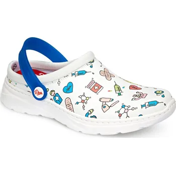 Pracovní obuv Dian JAVEA ESTAMPADO zdravotnická obuv dámská i pánská protiskluzová bílá 45