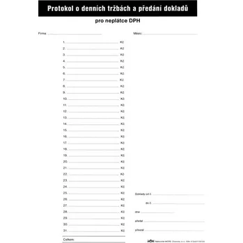 Tiskopis Tiskopis Protokol o denních tržbách pro neplátce DPH