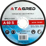 Řezný kotouč na ocel 125x1,2x22,2mm, Tagred TA1001