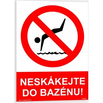 Neskákejte do bazénu Samolepka 210 x 297 mm (A4) tl. 0.1 mm - Kód: 06544