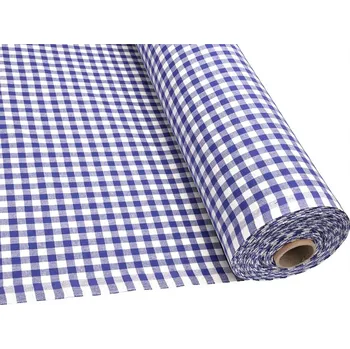 Mirtex Plátno KANAFAS 140/K05 Modrá kostka 10mm šíře 150cm Velkoobchod Ceník: VELKOOBCHOD: po celých rolích, bez odvíjení