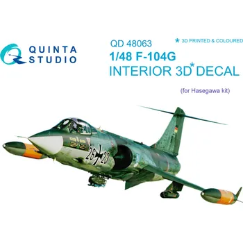 Plastikový model Quinta studio 1/48 F-104G 3D-Printed & colour Interior...